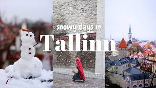 Travel vlog - 2 days in Tallinn, Estonia 🇪🇪 | ❄️ first winter snow 2025, exploring the old town and medieval lunch