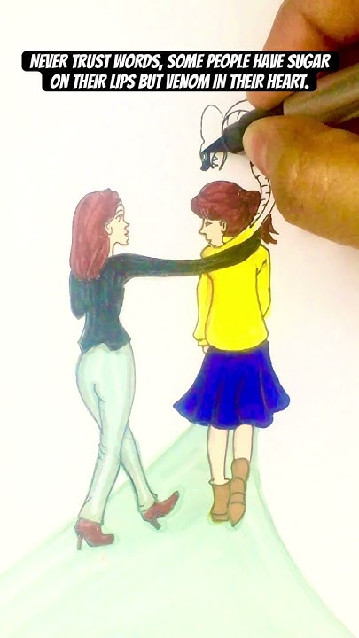 never-trust-anyone-blindly-art-safiyanaazgallery-ytshorts-drawing