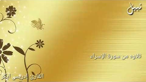 تلاوه خاشعة ومؤثيرةجدا /إدريس ابكر