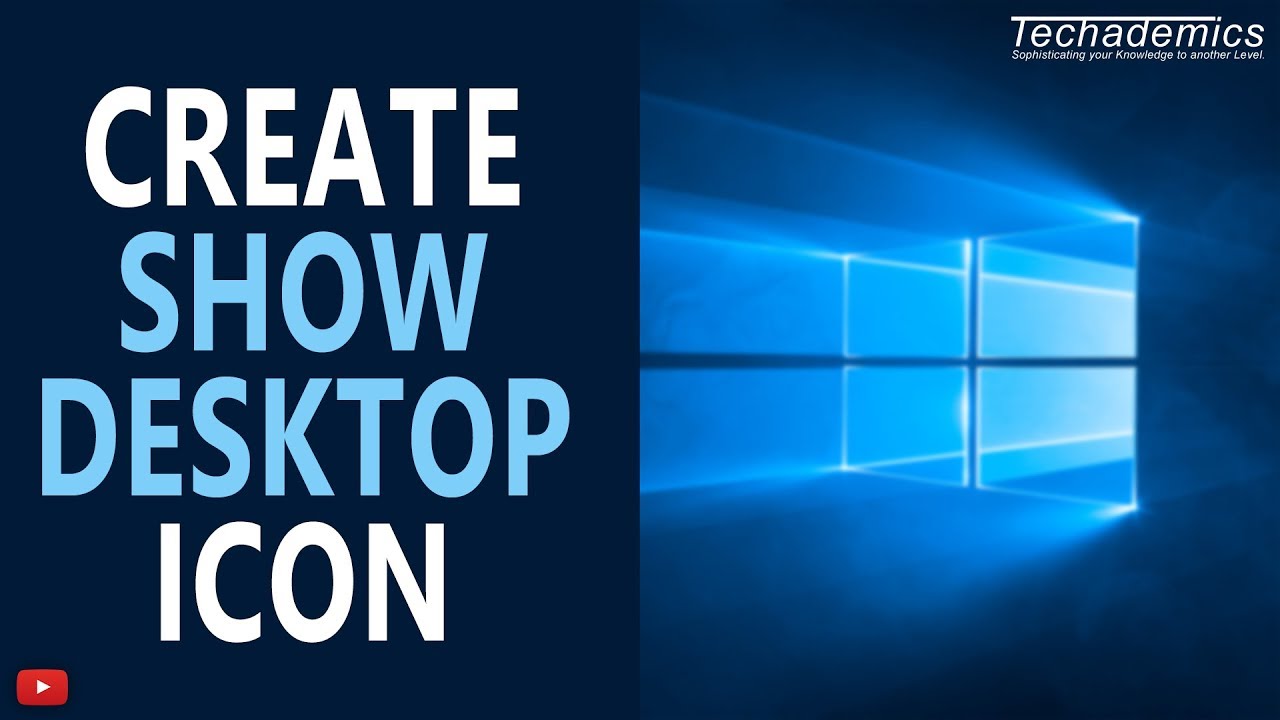 How To Create Show Desktop Icon In Windows 10 YouTube