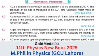 11th class Physics Chapter 6 Exercise Numerical Problems | 11th Physics unit 6 heat & thermodynamics