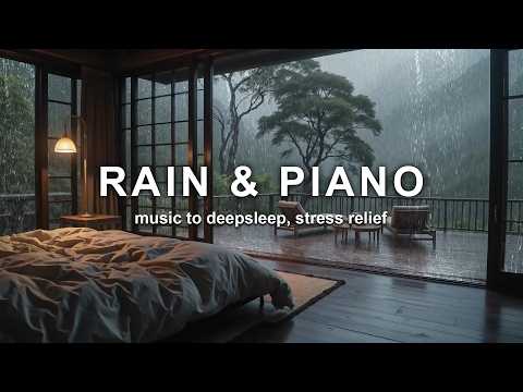 Healing Rain Sounds & Peaceful Piano | Deep Sleep Music for Relaxation