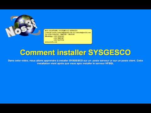 1 - SYSGESCO - Installation de SYSGESCO