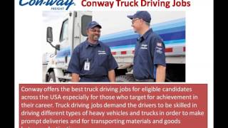 Full Conway Truck Driving Jobs  video News