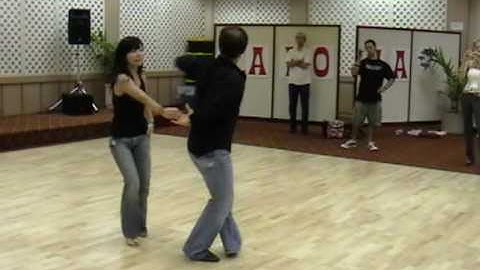 Hawaii Salsa Festival:  Tomaj Trenda teaching Intermediate Salsa pattern