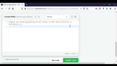 Revising Aggregations   The Sum Function   HackerRank SQL