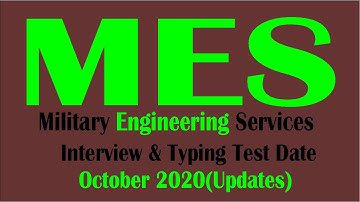 MES Interview and Typing Test 25-OCT-2020 Updates | Typing Test 2020 Date Announced | MES LDC UDS