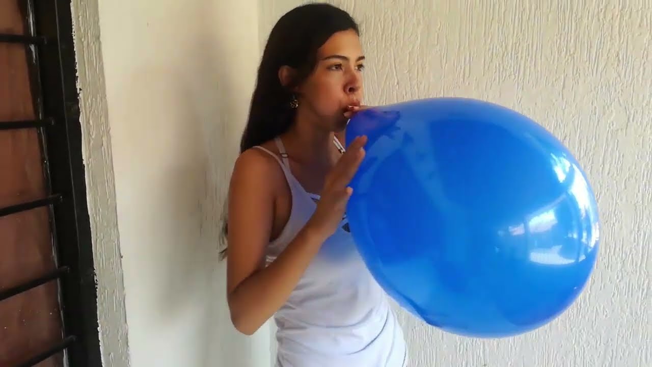 Serious big balloons blowing