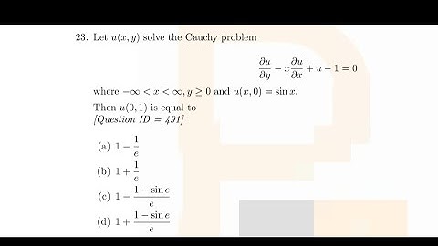 How to solve Cauchy problem in pde 