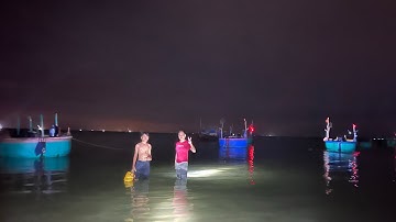 Thủy triều rút _ Săn Hải Sản đêm lội Bộ nước Cạn