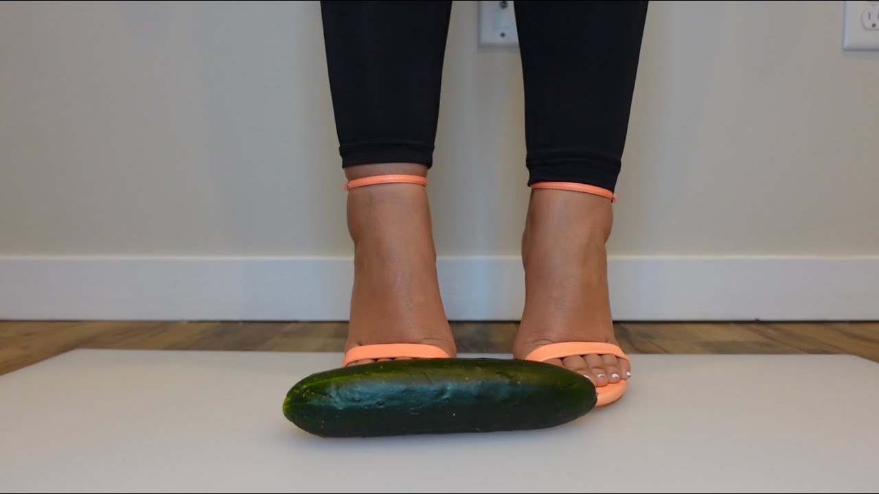 CRUSHING A CUCUMBER IN HIGH HEELS [ASMR]