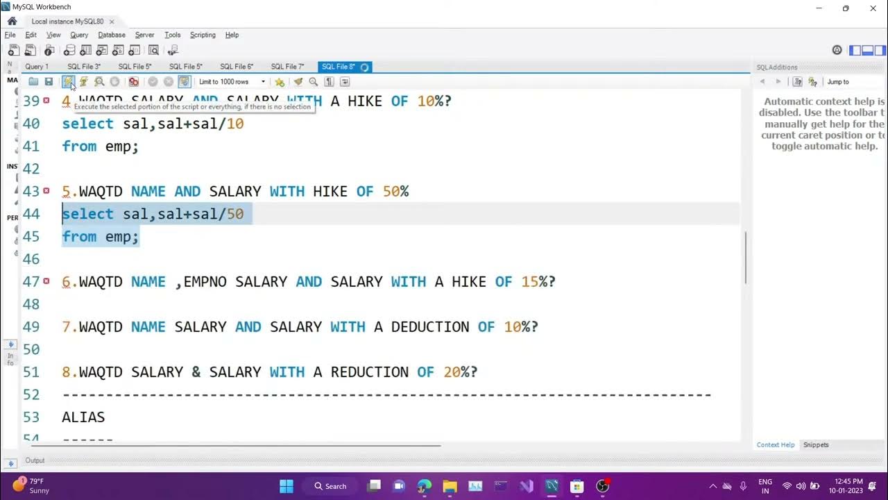 Sql All basic queries with answer for mysql, oracal sql etc - YouTube