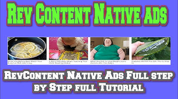 RevContent Native Ads Full step by Step full Tutorial
