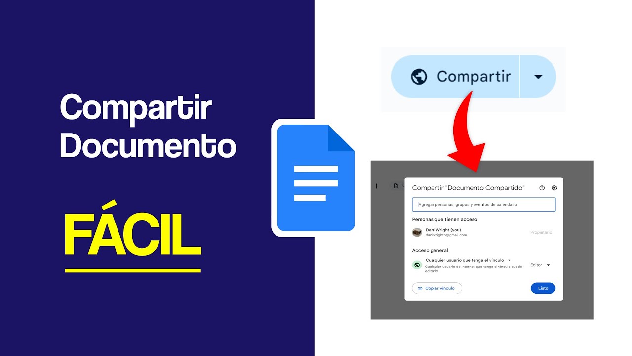 Cómo compartir un documento de Google Docs - YouTube