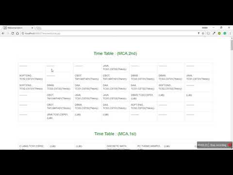 Time Table Management