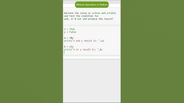 Bitwise Operators in Python Programming #shorts  #python #tech #tutorial #Shorts #ytshorts #code