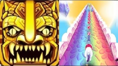 Temple Road Run vs My Little Unicorn Runner 3D 2