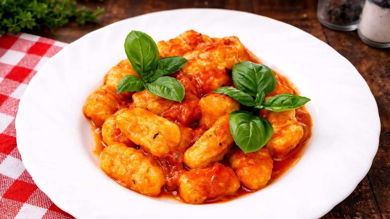 RECEPT ZA DOMAĆE NJOKE U PARADAJZ SOSU | HOMEMADE GNOCCHI IN TOMATO SAUCE