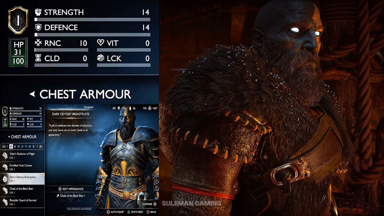 How to Unlock 20th Anniversary Dark Odyssey Skin and Armor at Level 1 in GOD OF WAR RAGNAROK (PS5)