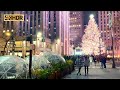 New York 4k Christmas - Rockefeller Tree Light 2021 - 5th Avenue Manhattan - NYC Xmas