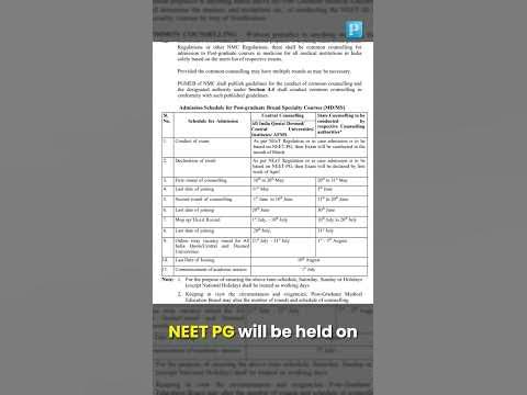 NEET PG & SS 2024 Exam Schedule Out - NMC Latest Announcement - YouTube