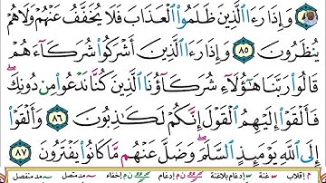 (19) تلاوة بصوت القارئ هزاع البلوشي سورة النحل، الآيات: 84-87
