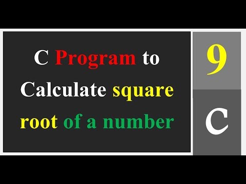 C Program to Calculate square root of a number