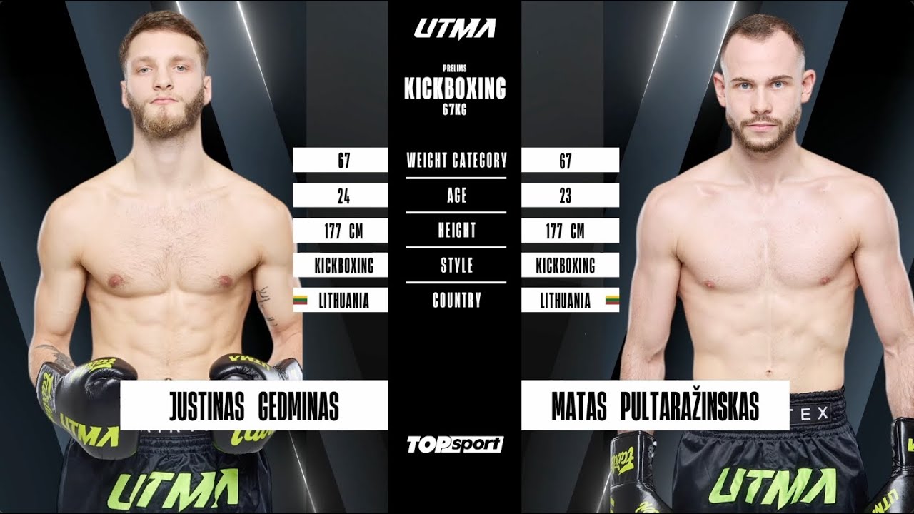 Utmana Boxning Justinas Gedminas vs Matas Pultaražinskas | UTMA 11 | Full Fight - YouTube