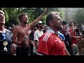 Scotland's Tartan Army marches in Boston after World Cup win