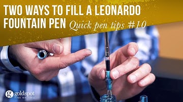 Quick Pen Tips #10: How To Fill The Converter of a Leonardo Fountain Pen