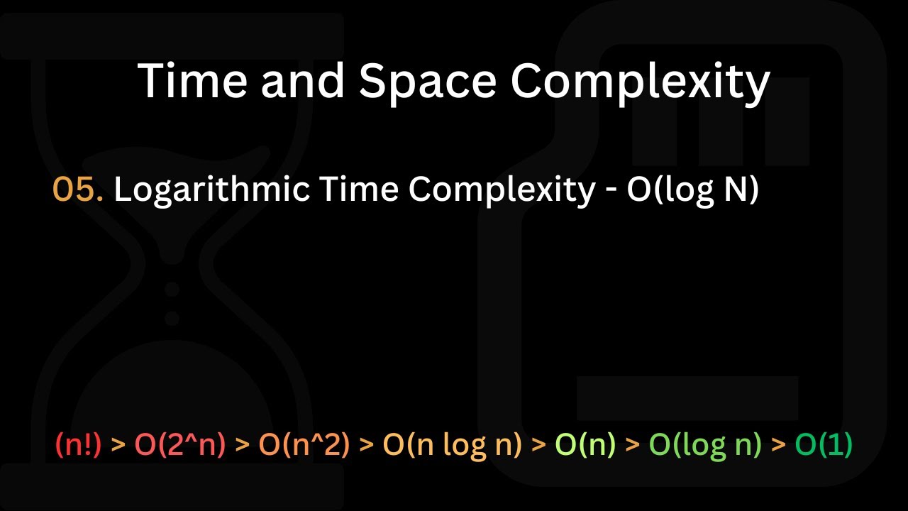 0.4 | #5 Logarithmic Time Complexity - O(log N) | Time and Space ...