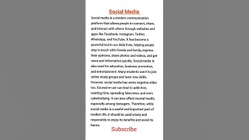 Social Media Paragraph, #paragraph