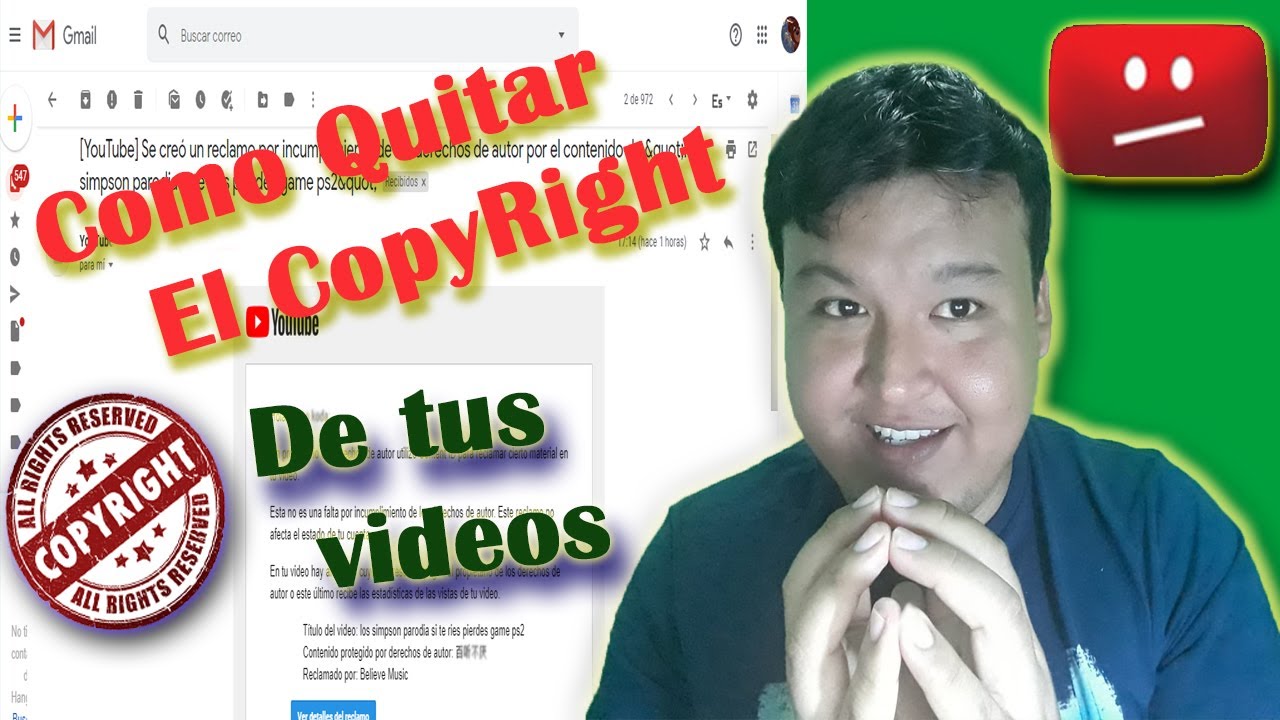 como quitar  copyright / derechos de autor a tus videos 2024