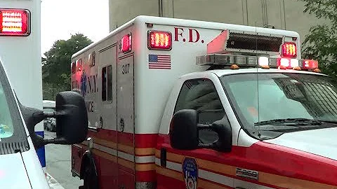 FDNY Ambulance 307 responding & NewYork-Presbyterian EMS ambulance 1890 on scene [NY | 7/22/2013]