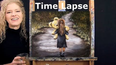 TIME LAPSE - Learn How to Paint LOST AND FOUND with Acrylic - Figure Animal Step by Step Tutorial