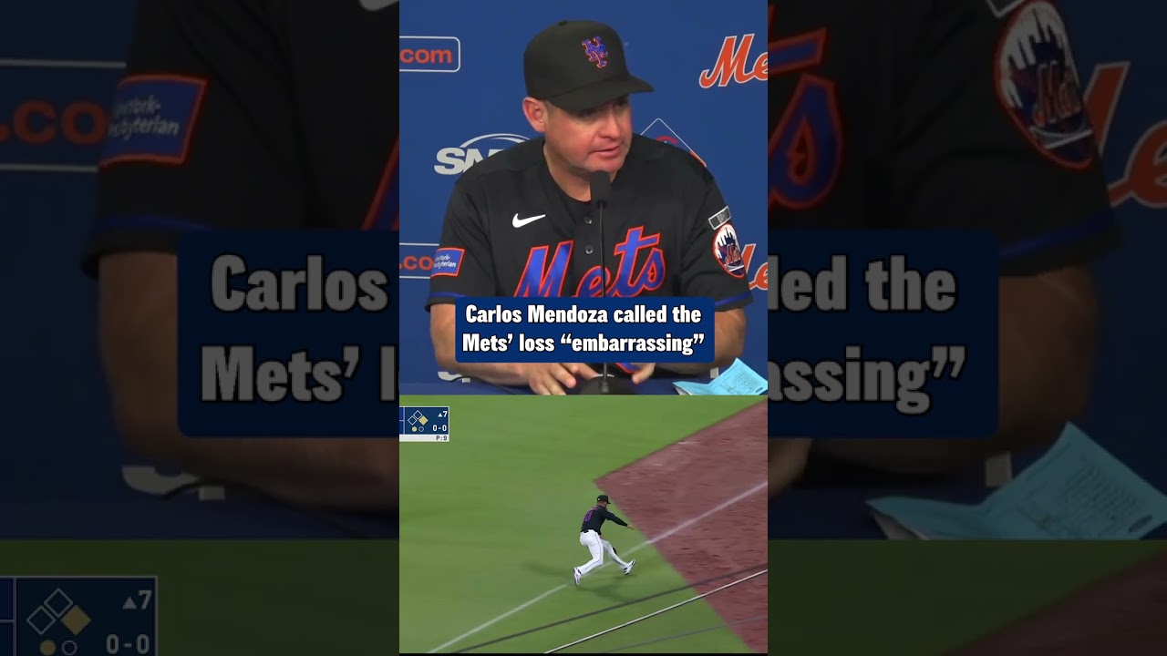 Carlos Mendoza called the Mets' losses to the Cubs today "embarrassing" including 6 errors in Game 2