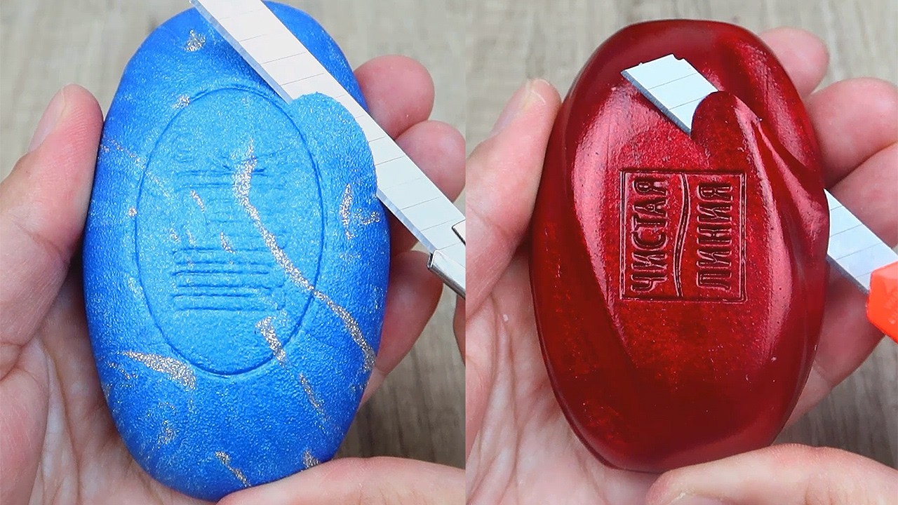 Relaxing Soap Cutting and Carving ASMR. Satisfying videos. LIVE-1777