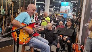 Smiles and simles to go ( Larry Carlton at NAMM 2024)