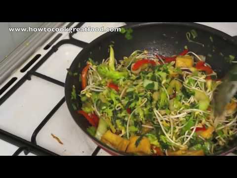 Stir Fried Tofu Vegetables Asian Fusion Style How To Cook Great Food Recipe Thai Chinese Vegan-11-08-2015