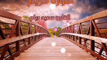 أرح هموم قلبك بتلاوة خاشعة|القارئ سعيد دباح. سورة مريم