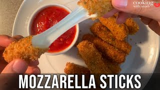 Deep Fried Mozzarella Sticks w/ Panko #gamedayappetizersiangood
