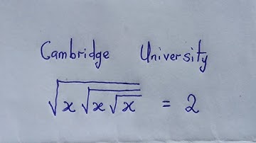 Cambridge University really ? | Nice radical equation