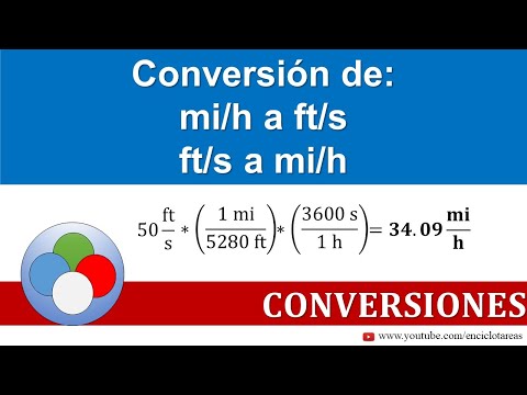 Convertir de mi/h a ft/s y de ft/s a mi/h - YouTube