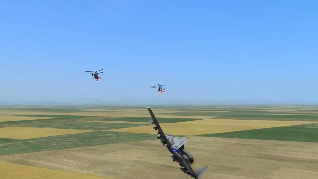 DCS A10C vs helicopter - YouTube