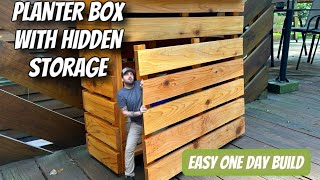 Building a Planter Box with Hidden Storage | One Day Build!!