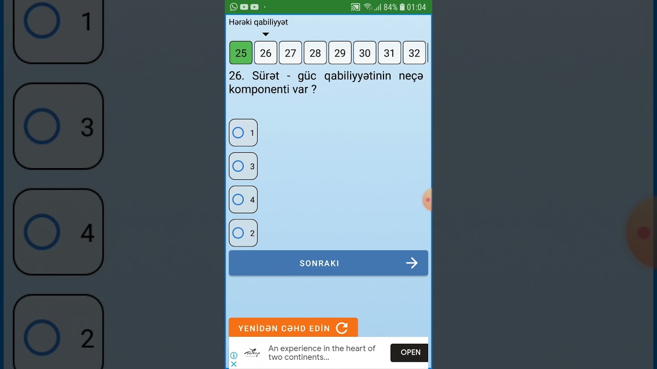 idman 2023 hərəki qabiliyyət 40 sualin cavabi