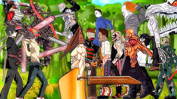 Chainsaw Man Denji, Aki Gun Man VS All Villians! Drawing Cartoon 2