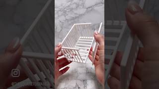 This sweet simple crib adds so much to a dollhouse #dollhouse #diy #3dprinting