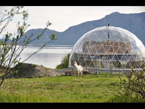 Gorgeous Solar Geodesic Dome Crowns Cob House in the Arctic Circle