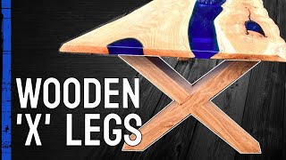 How To Make Wooden X Shaped Legs For Beginner Woodworkers!